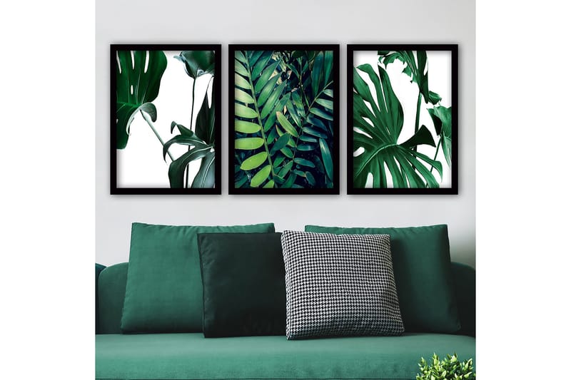 Decorative Framed Painting (3 Pieces) 35x45 - Inredning - Tavlor & konst - Canvastavlor