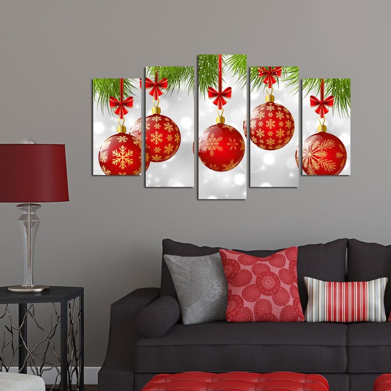 Decorative MDF Painting (5 Pieces) 20x60 - Inredning - Tavlor & konst - Canvastavlor