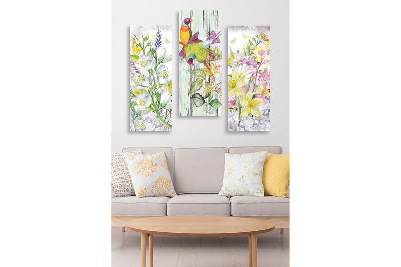 Decorative MDF Painting (3 Pieces) 20x50 - Inredning - Tavlor & konst - Canvastavlor