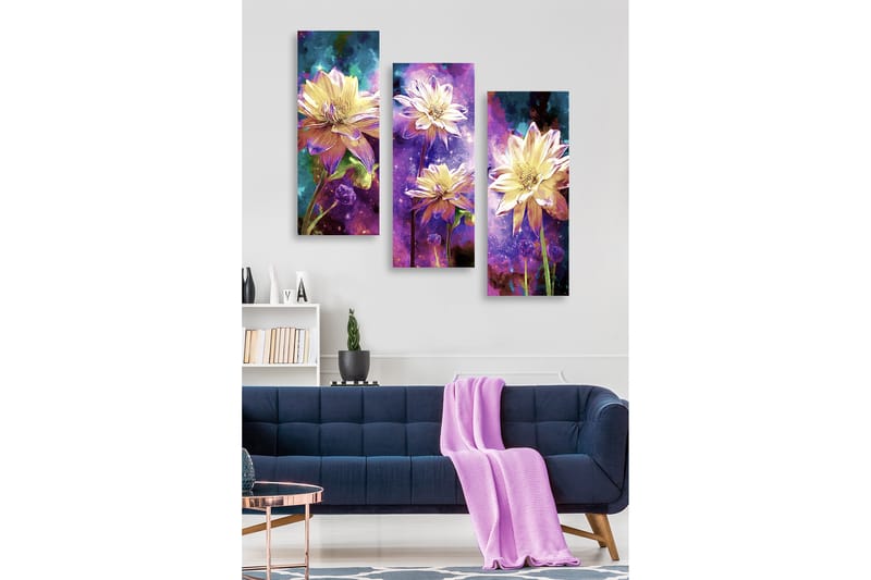 Decorative MDF Painting (3 Pieces) 20x50 - Inredning - Tavlor & konst - Canvastavlor