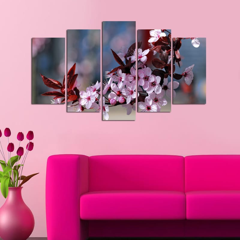 Decorative MDF Painting (5 Pieces) 20x60 - Inredning - Tavlor & konst - Canvastavlor