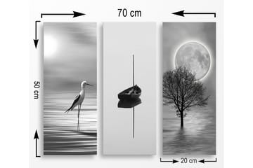 Decorative MDF Painting (3 Pieces) 20x50 - Inredning - Tavlor & konst - Canvastavlor