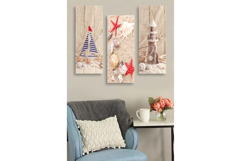 Decorative MDF Painting (3 Pieces) 20x50, undefined