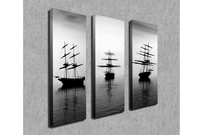 Dekorativ Canvasmålning 3 Delar - Flerfärgad - Inredning - Tavlor & konst - Canvastavlor