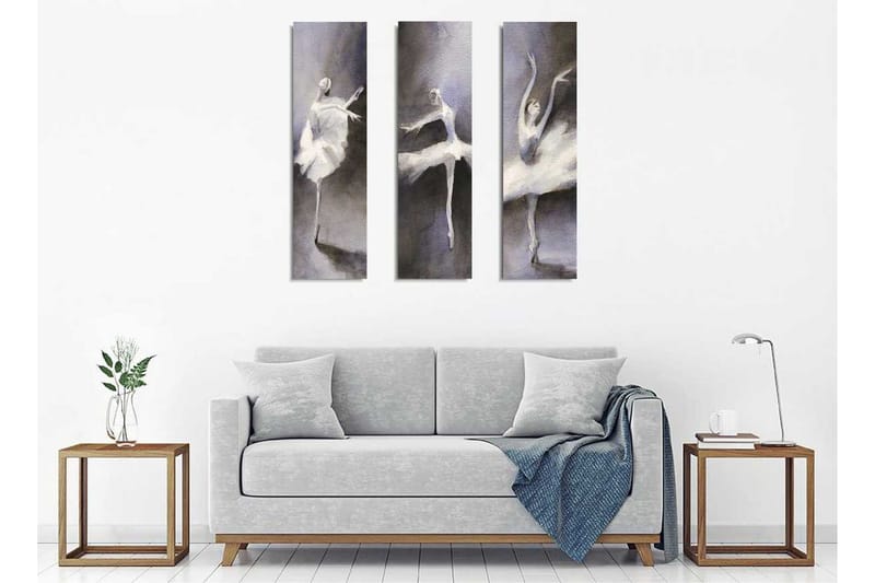 Dekorativ Canvasmålning 3 Delar - Flerfärgad - Inredning - Tavlor & konst - Canvastavlor