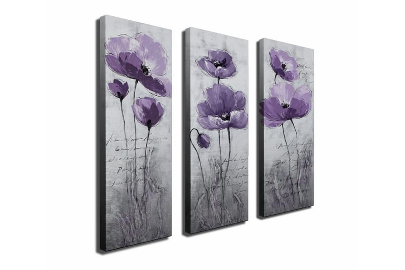 Dekorativ Canvasmålning 3 Delar - Flerfärgad - Inredning - Tavlor & konst - Canvastavlor