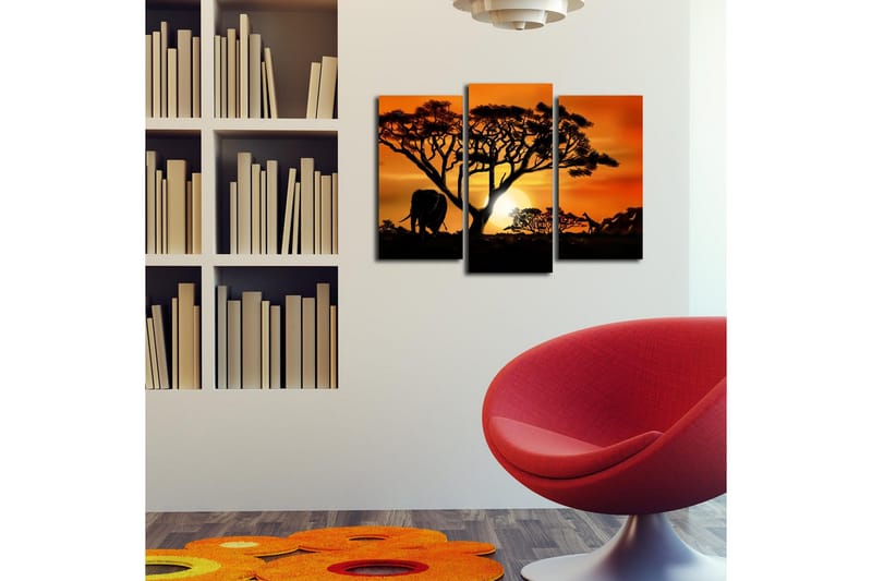 Dekorativ Canvasmålning 3 Delar - Flerfärgad - Inredning - Tavlor & konst - Canvastavlor