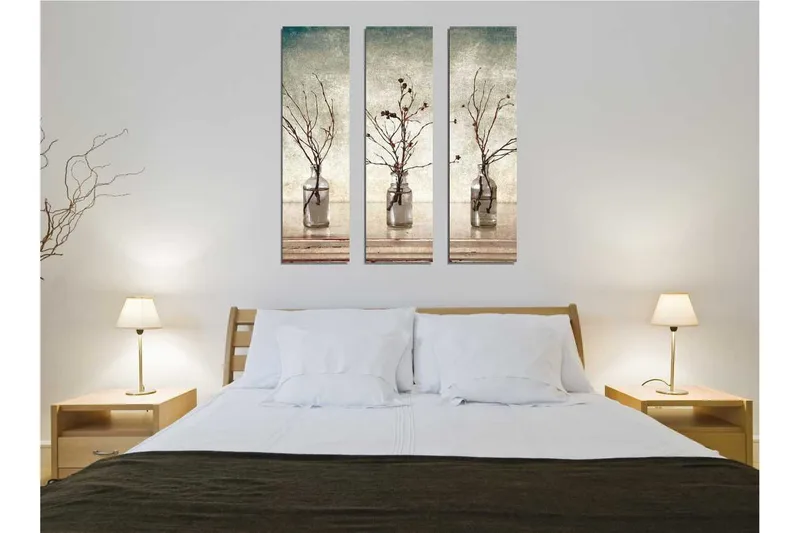 Dekorativ Canvasmålning 3 Delar - Flerfärgad - Inredning - Tavlor & konst - Canvastavlor