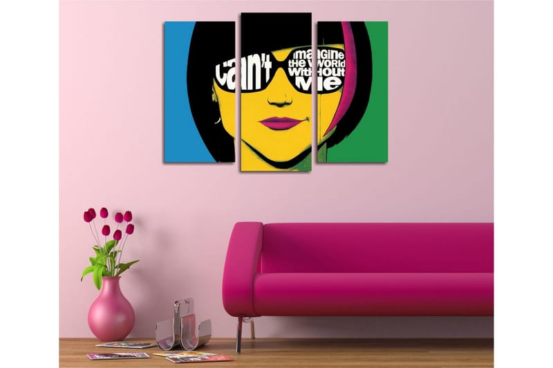 Dekorativ Canvasmålning 3 Delar - Flerfärgad - Inredning - Tavlor & konst - Canvastavlor