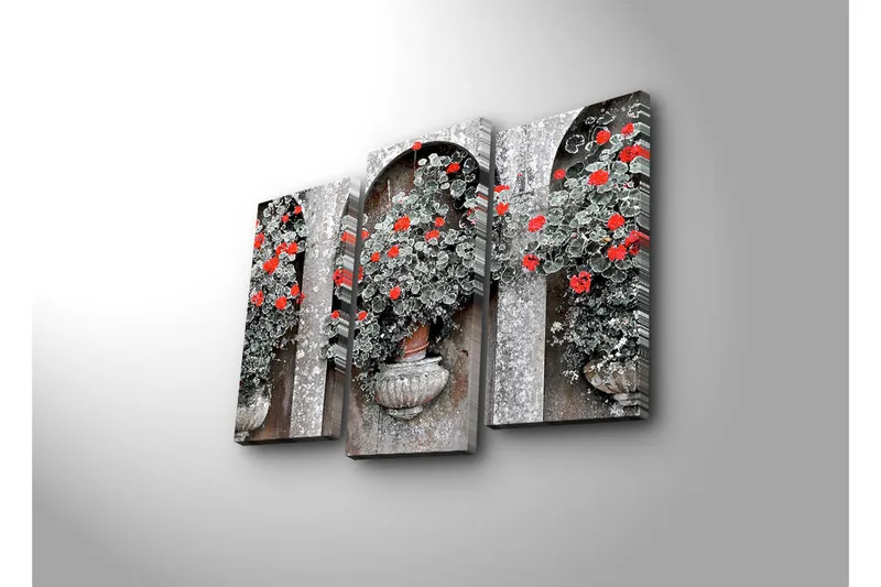 Dekorativ Canvasmålning 3 Delar - Flerfärgad - Inredning - Tavlor & konst - Canvastavlor