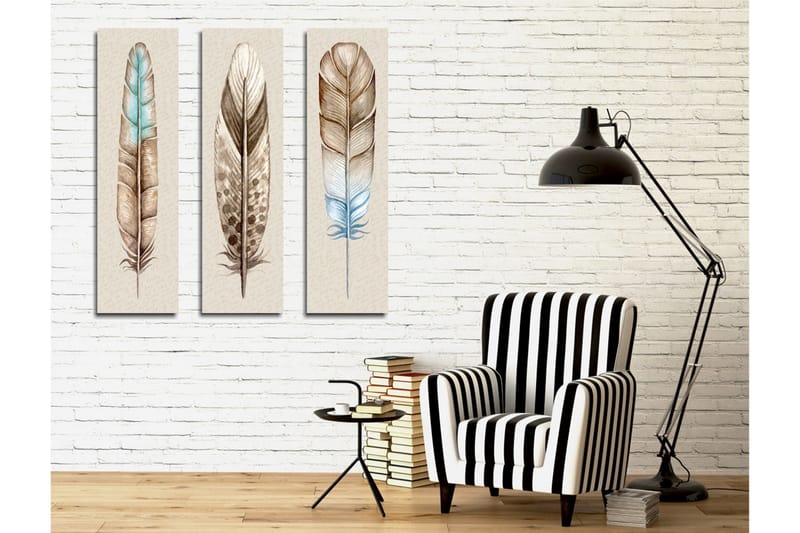 Dekorativ Canvasmålning 3 Delar - Flerfärgad - Inredning - Tavlor & konst - Canvastavlor