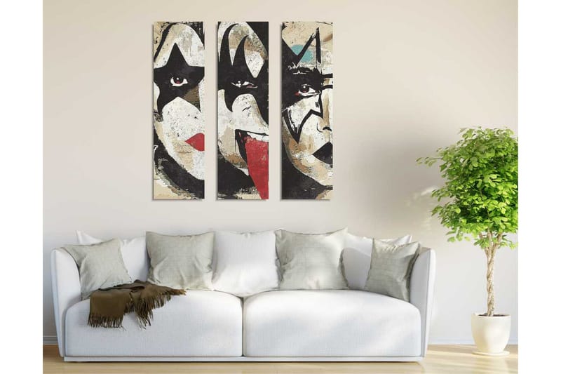 Dekorativ Canvasmålning 3 Delar - Flerfärgad - Inredning - Tavlor & konst - Canvastavlor