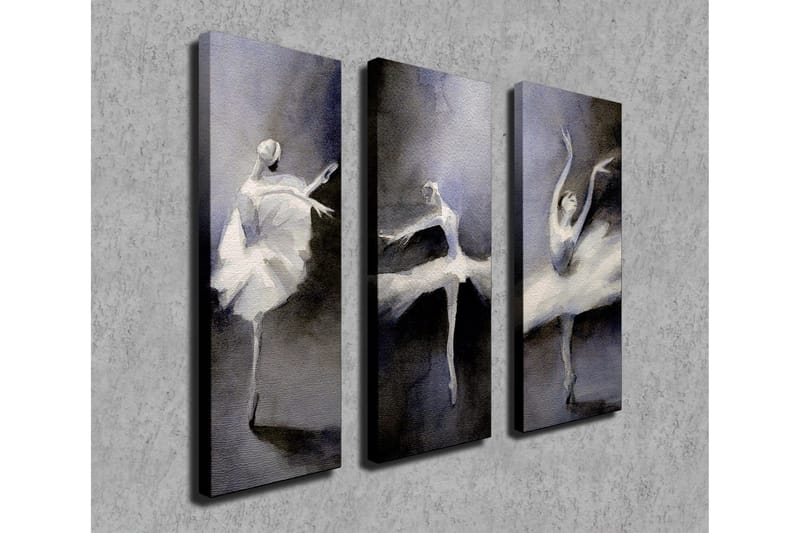 Dekorativ Canvasmålning 3 Delar - Flerfärgad - Inredning - Tavlor & konst - Canvastavlor