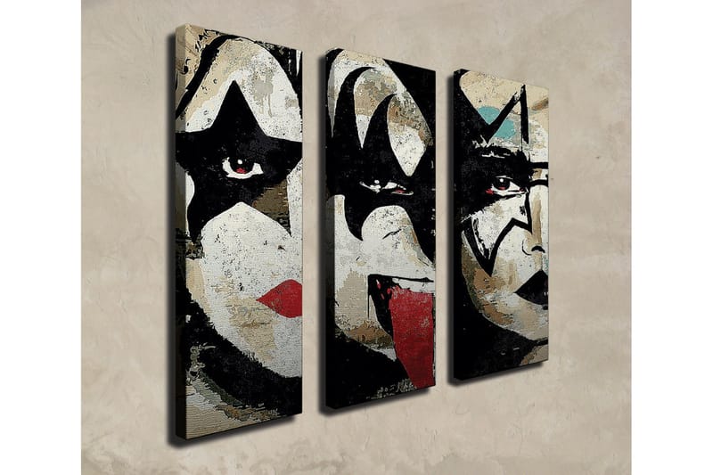 Dekorativ Canvasmålning 3 Delar - Flerfärgad - Inredning - Tavlor & konst - Canvastavlor