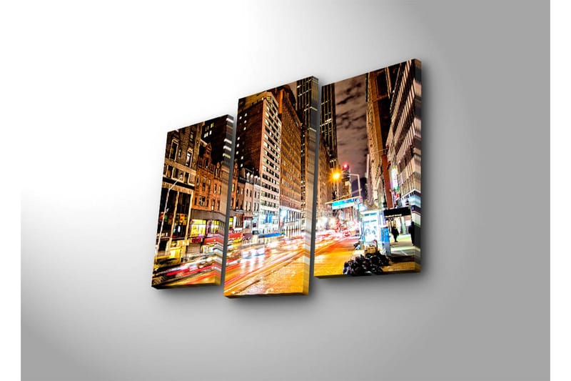 Dekorativ Canvasmålning 3 Delar - Flerfärgad - Inredning - Tavlor & konst - Canvastavlor