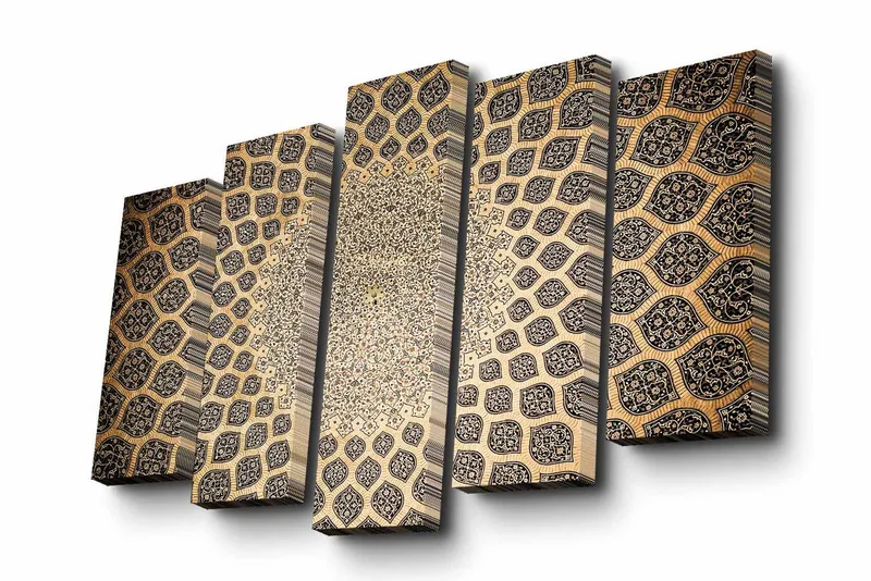 Dekorativ Canvasmålning 5 Delar - Flerfärgad - Inredning - Tavlor & konst - Canvastavlor