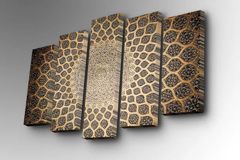 Dekorativ Canvasmålning 5 Delar - Flerfärgad - Inredning - Tavlor & konst - Canvastavlor