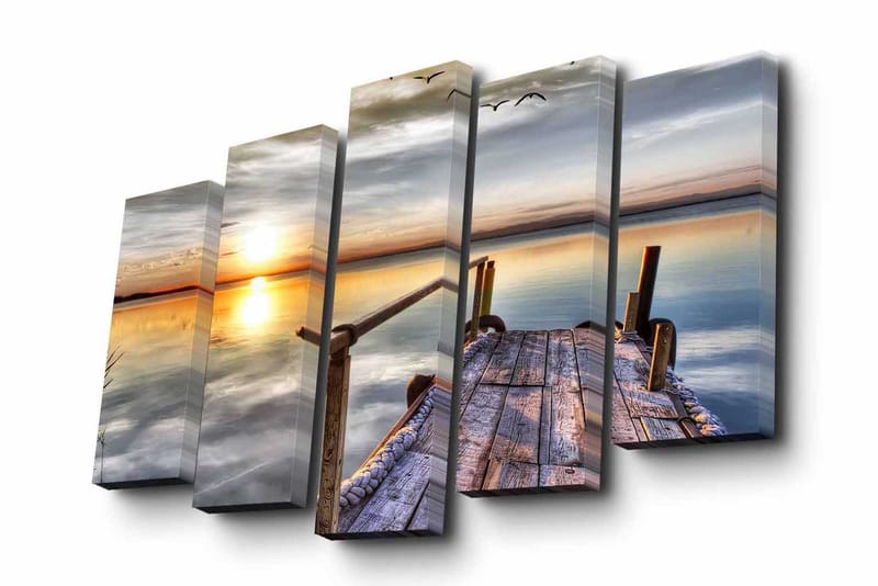 Dekorativ Canvasmålning 5 Delar - Flerfärgad - Inredning - Tavlor & konst - Canvastavlor