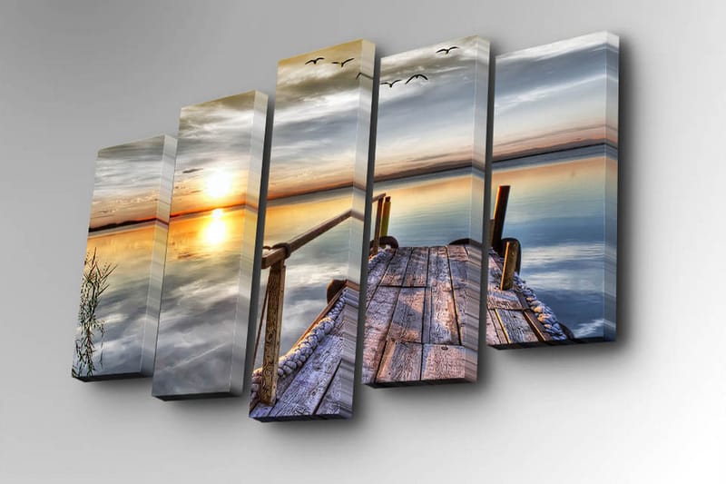 Dekorativ Canvasmålning 5 Delar - Flerfärgad - Inredning - Tavlor & konst - Canvastavlor