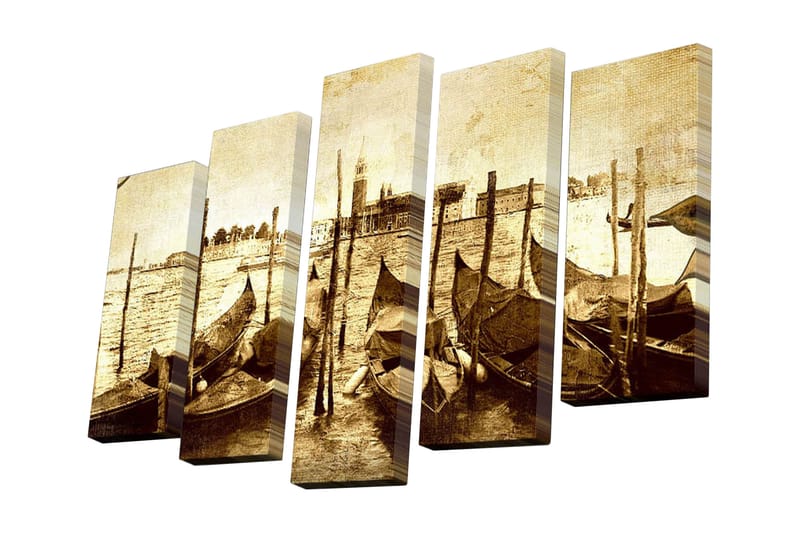 Dekorativ Canvasmålning 5 Delar - Flerfärgad - Inredning - Tavlor & konst - Canvastavlor