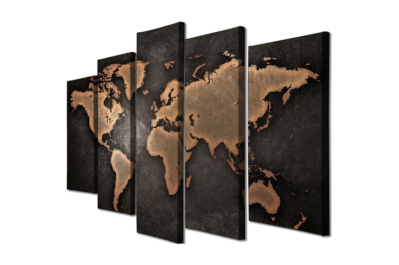 Dekorativ Canvasmålning 5 Delar - Flerfärgad - Inredning - Tavlor & konst - Canvastavlor