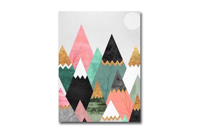 Dekorativ Canvasmålning, Flerfärgad