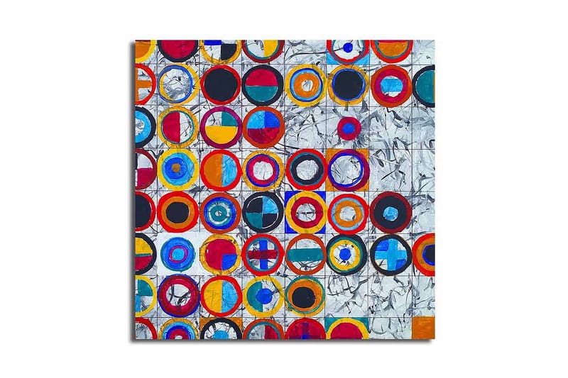 Dekorativ Canvasmålning, Flerfärgad