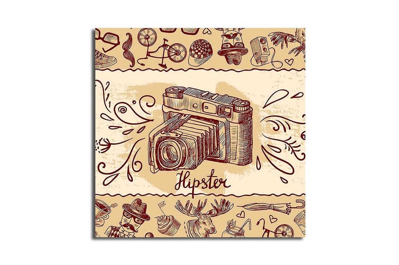 Dekorativ Canvasmålning, Flerfärgad