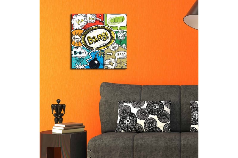 Dekorativ Canvasmålning - Flerfärgad - Inredning - Tavlor & konst - Canvastavlor