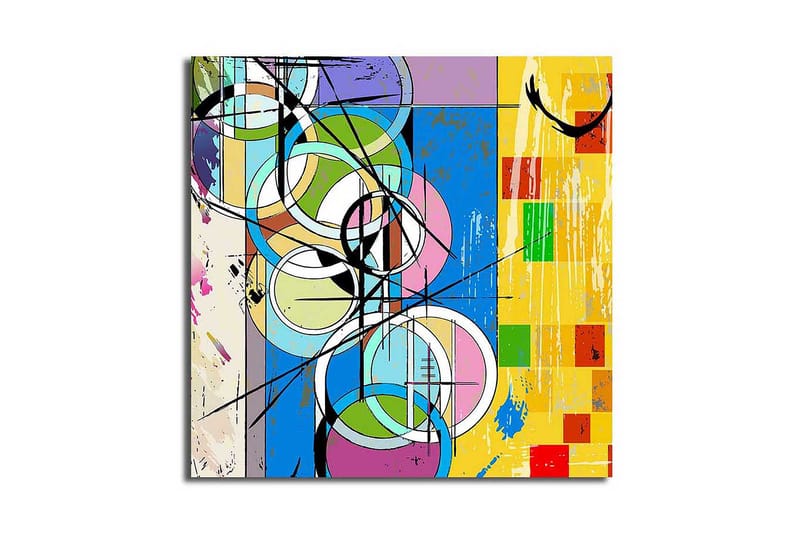 Dekorativ Canvasmålning, Flerfärgad