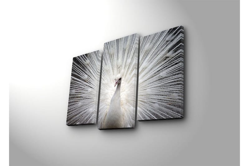 Dekorativ Canvasmålning LED-belysning 3 Delar - Flerfärgad - Inredning - Tavlor & konst - Canvastavlor