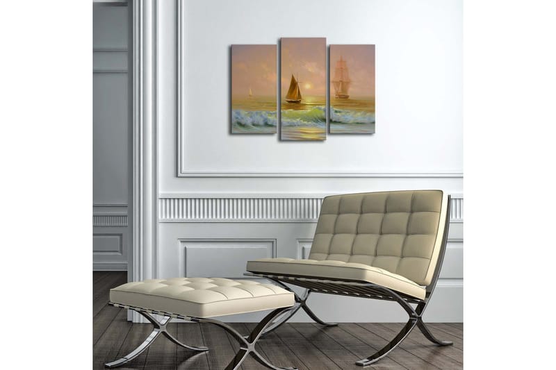 Dekorativ Canvasmålning LED-belysning 3 Delar - Flerfärgad - Inredning - Tavlor & konst - Canvastavlor