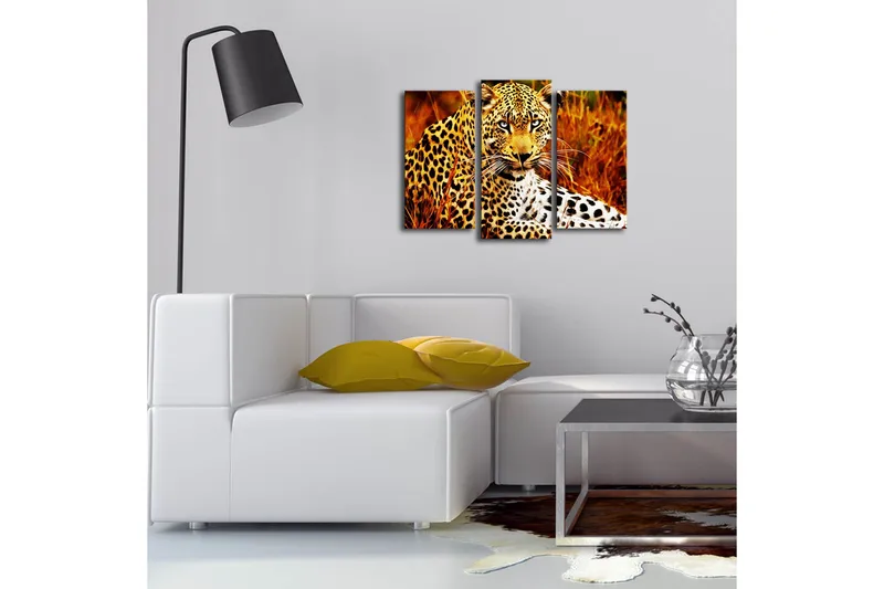 Dekorativ Canvasmålning LED-belysning 3 Delar - Flerfärgad - Inredning - Tavlor & konst - Canvastavlor