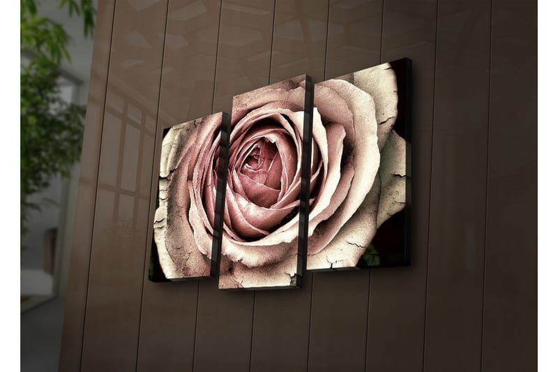 Dekorativ Canvasmålning LED-belysning 3 Delar - Flerfärgad - Inredning - Tavlor & konst - Canvastavlor