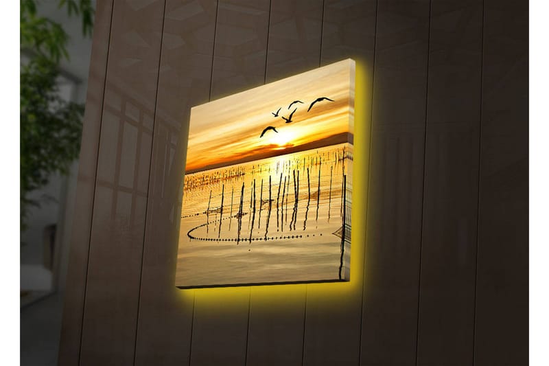 Dekorativ Canvasmålning LED-belysning - Flerfärgad - Inredning - Tavlor & konst - Canvastavlor