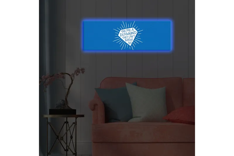 Dekorativ Canvasmålning LED-belysning - Flerfärgad - Inredning - Tavlor & konst - Canvastavlor