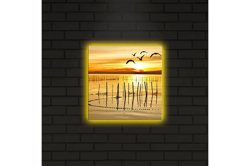 Dekorativ Canvasmålning LED-belysning - Flerfärgad - Inredning - Tavlor & konst - Canvastavlor
