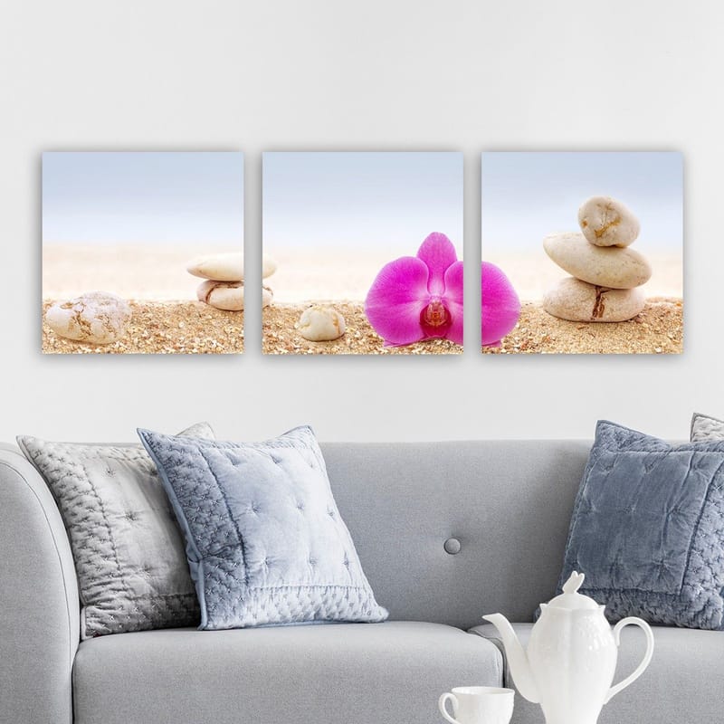 Dekorativ Canvastavla 3-Delar 30x30 cm, Flerfärgad