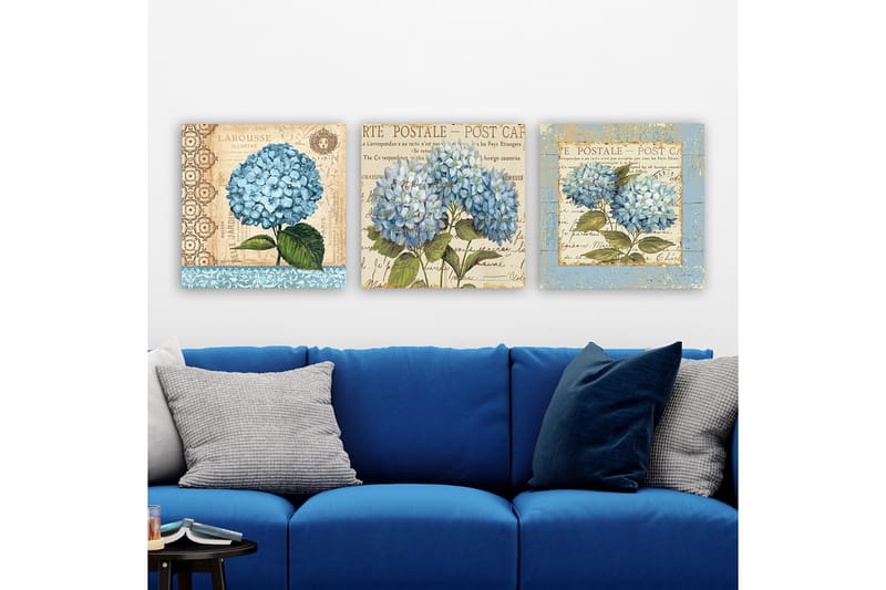 Dekorativ Canvastavla 3-Delar 30x30 cm, Flerfärgad