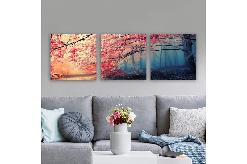 Dekorativ Canvastavla 3-Delar 30x30 cm - Flerfärgad - Inredning - Tavlor & konst - Canvastavlor