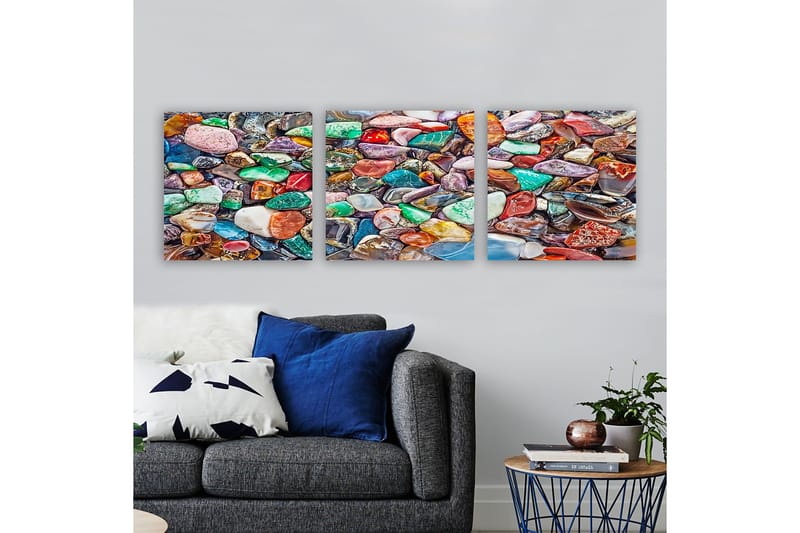 Dekorativ Canvastavla 3-Delar 30x30 cm - Flerfärgad - Inredning - Tavlor & konst - Canvastavlor