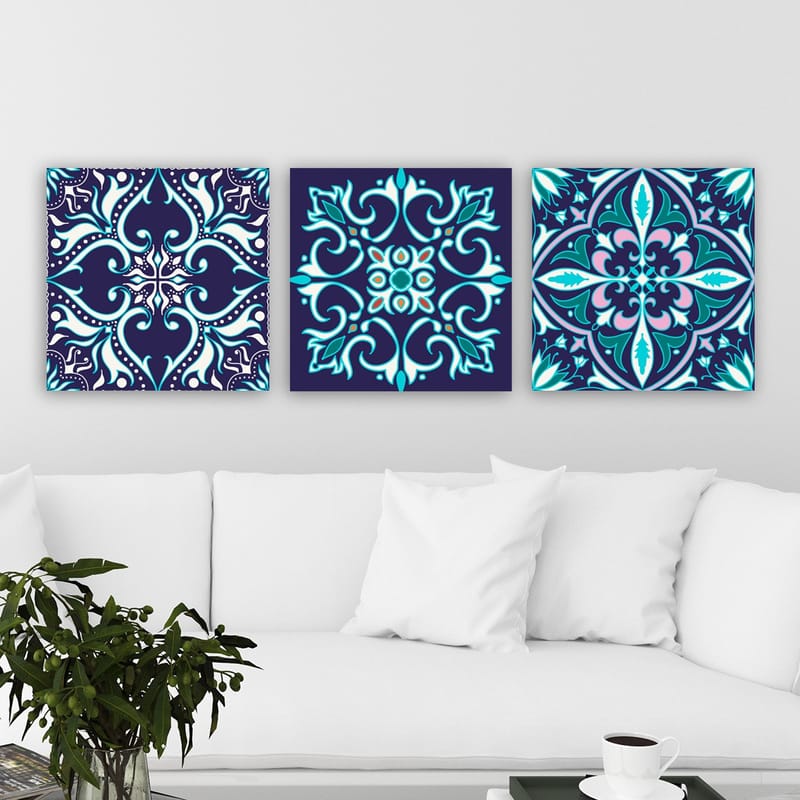 Dekorativ Canvastavla 3-Delar 30x30 cm - Flerfärgad - Inredning - Tavlor & konst - Canvastavlor