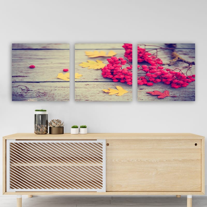 Dekorativ Canvastavla 3-Delar 30x30 cm - Flerfärgad - Inredning - Tavlor & konst - Canvastavlor