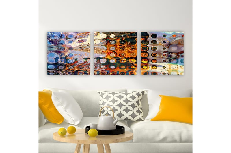 Dekorativ Canvastavla 3-Delar 30x30 cm - Flerfärgad - Inredning - Tavlor & konst - Canvastavlor