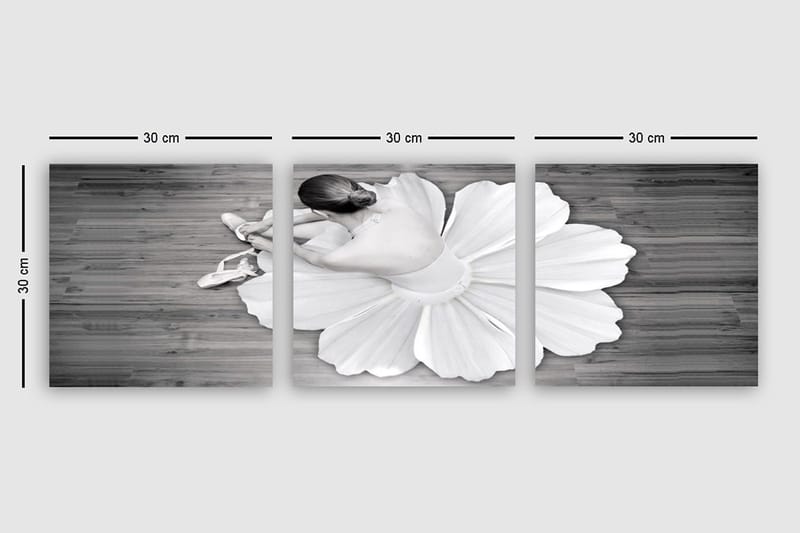 Dekorativ Canvastavla 3-Delar 30x30 cm - Flerfärgad - Inredning - Tavlor & konst - Canvastavlor