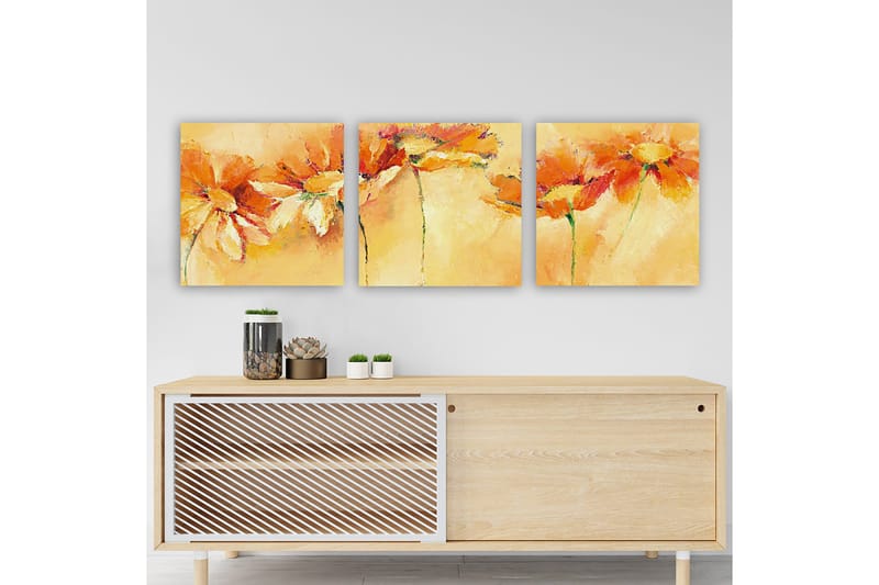 Dekorativ Canvastavla 3-Delar 30x30 cm - Flerfärgad - Inredning - Tavlor & konst - Canvastavlor