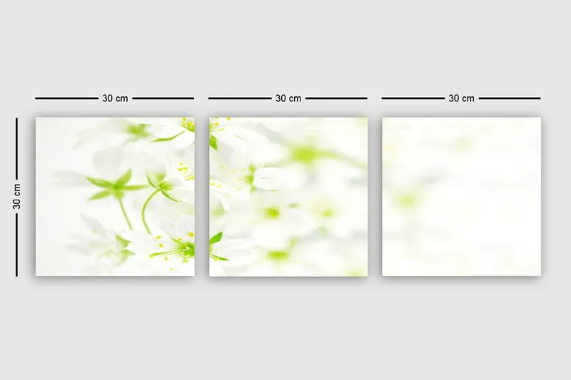 Dekorativ Canvastavla 3-Delar 30x30 cm - Flerfärgad - Inredning - Tavlor & konst - Canvastavlor