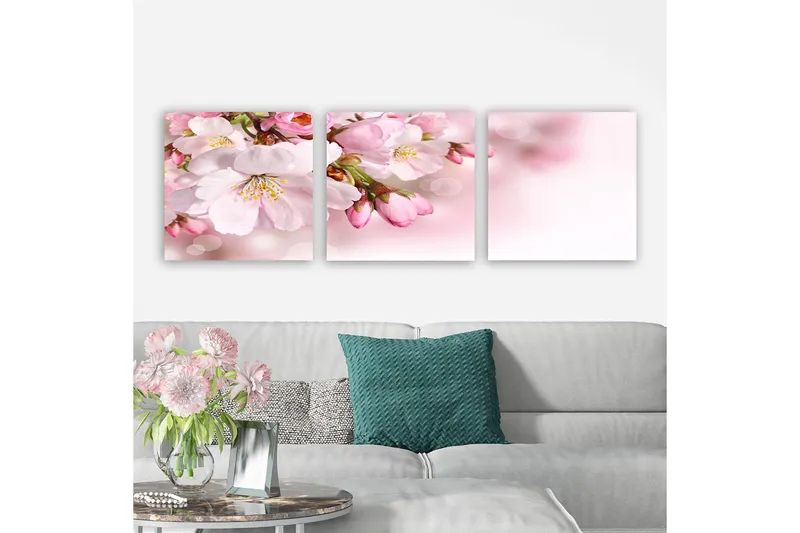 Dekorativ Canvastavla 3-Delar 30x30 cm, Flerfärgad