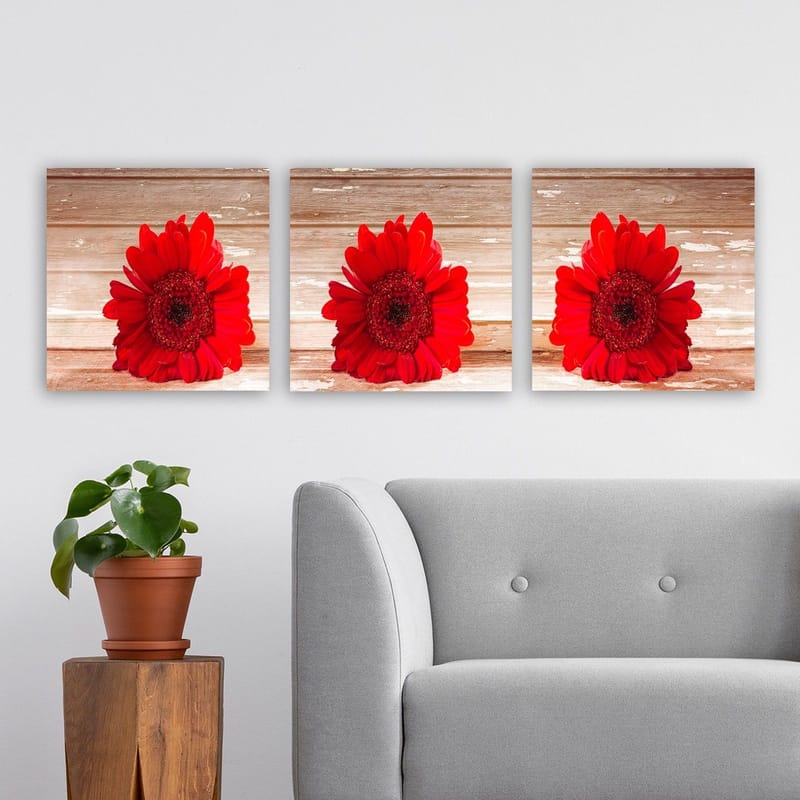 Dekorativ Canvastavla 3-Delar 30x30 cm - Flerfärgad - Inredning - Tavlor & konst - Canvastavlor