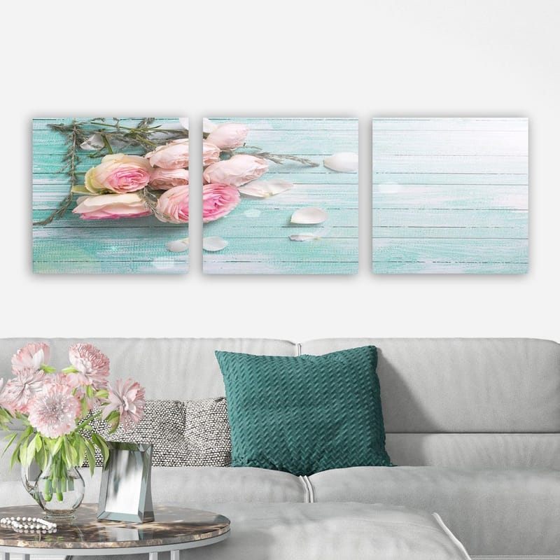 Dekorativ Canvastavla 3-Delar 30x30 cm - Flerfärgad - Inredning - Tavlor & konst - Canvastavlor